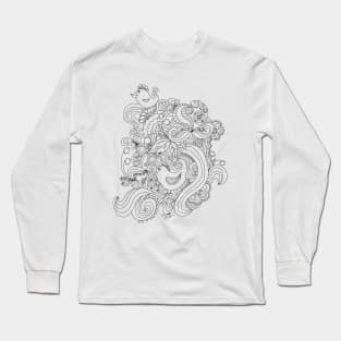 ornamental pattern. colouring Long Sleeve T-Shirt